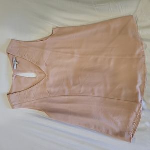 Naked Zebra blush flowy sleeveless top, Large.